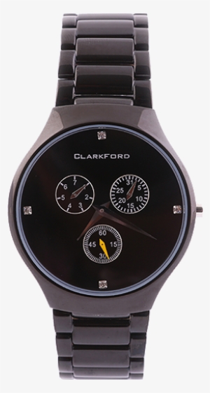 Clarkford Round Dial Chain Watch Black - Watch