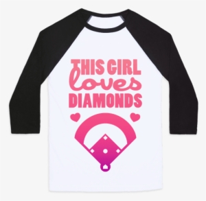 This Girl Loves Diamonds Baseball Tee - Ace Pride Gifts