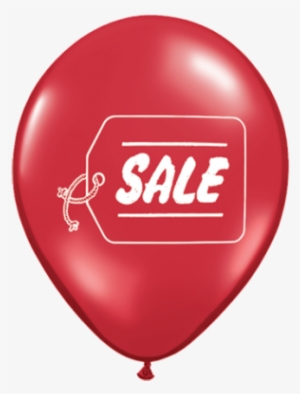 Qualatex Printed Latex 25/11" Sale Tag - 28cm Sale Standard Red/white Ink Balloons - 50pk