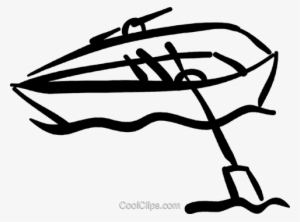 rowboat royalty free vector clip art illustration - row boat