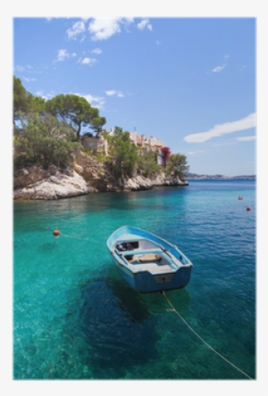 Old Rowboat Moored In Cala Fornells, Majorca Poster - Mallorca - Die Goldene Insel