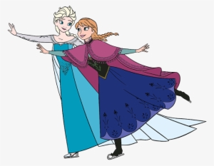 Elsa Anna, Elsa Skating - Anna Elsa Skating Clipart