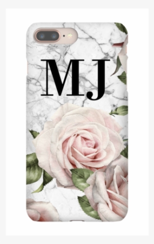 Personalised White Floral Marble Initials Iphone 8 - Mobile Phone