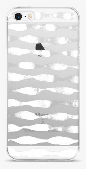 Waves In White Iphone Case - Mobile Phone Case