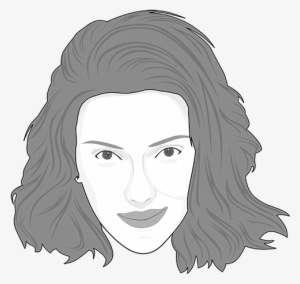 Scarlett Johansson, Cartoonized Image - Illustration