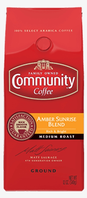 Ground Amber Sunrise™ Blend Coffee - Community Coffee Ground Cafe Special, 32 Ounce (pack