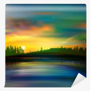 Abstract Nature Background With Sunrise Wall Mural - Aurora
