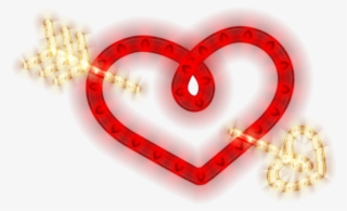 Free Png Download Heart With Arrow Glowing Heart Png - Valentine Day Arrow Png
