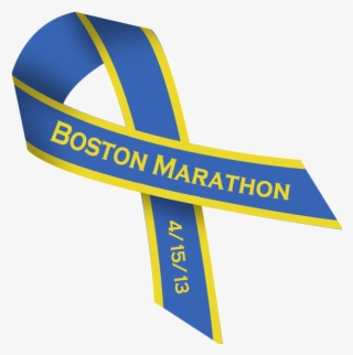 Boston Marathon Bombing Ribbons, This Blue Background - Boston Marathon Bombing Ribbon