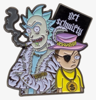 Get Schwifty Rick & Morty Enamel Pin - Rick And Morty Schwifty
