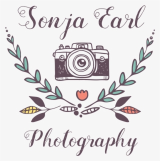 Portrait Clipart Wedding Photographer - Floral Logo Template