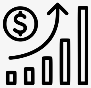Vector Black And White Growth Stock Inflation Svg Png - Business Growth Icon Png