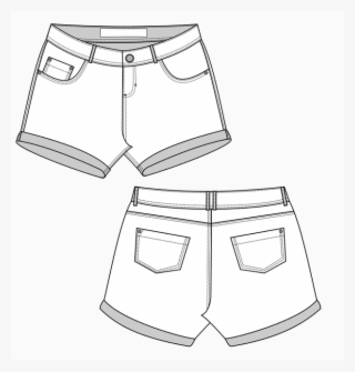shorts desenho png - desenho planificado shorts saia