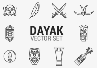 Dayak Icons Vector - Dayak Tribe Png