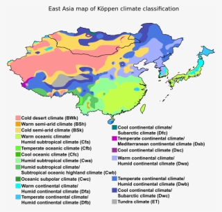 East Asia Map Of Köppen Climate Classification East - Climate Map
