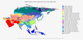 Major Climates In Africa & The Middle East - Asia Map Silhouette