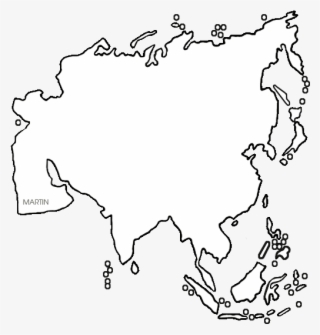 Asia Map - Asia Continent In White
