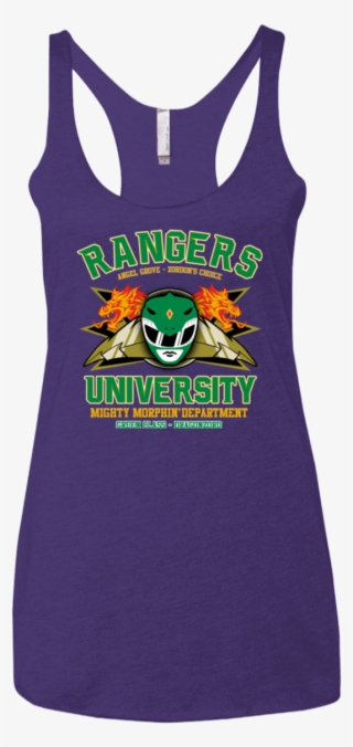 rangers u green ranger women's triblend racerback tank - shirt