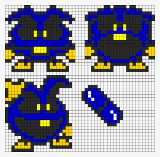 Drmario Bluevirus Perler Bead Pattern / Bead Sprite - Dr Mario Pixel Art