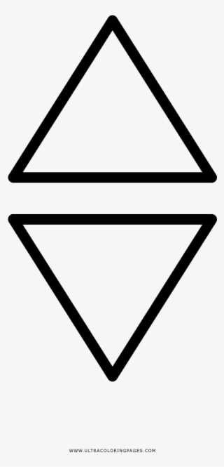 up down arrows coloring page - triangle