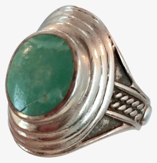 Amazonite Ring, Sterling Silver, Vintage Ring, Size - Jade