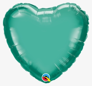 Green Heart Shaped 18'' Foil Decorator Balloon - Balloon