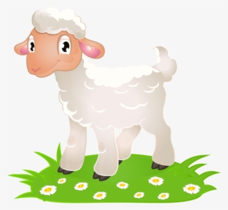 Free Png Download Easter Lamb With Grass Png Images - Cartoon