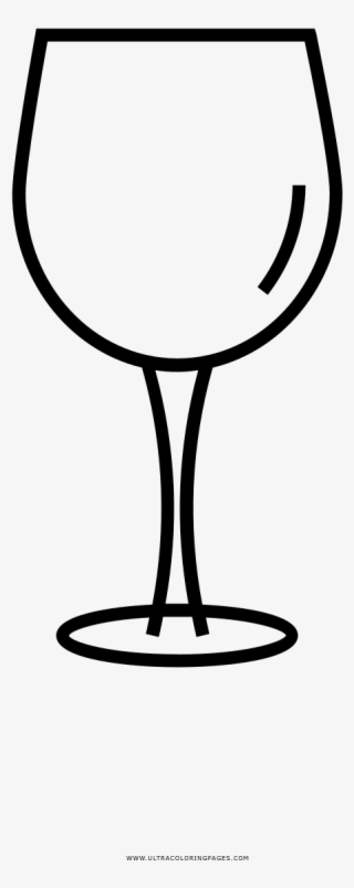Stemware Coloring Page - Wine Glass Png Drawing