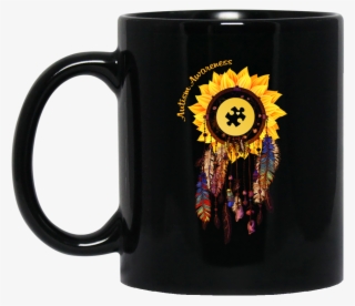 Autism Awareness Dream Catcher Sunflower Mugs - Sunflower Mugs