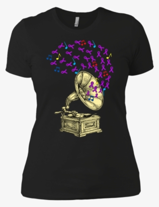 Gramophone Music Pancreas Awareness Shirt Boyfriend - T-shirt