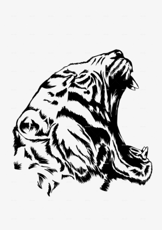 Preview Image Preview Image - Roaring Tiger Black And White Transparent