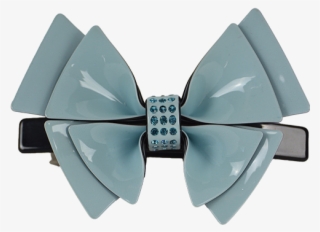 Rwp80441 Aqua Blue Bow Clip - Butterfly