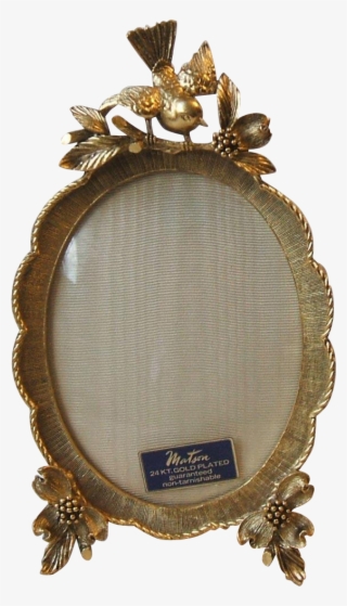 Vintage Matson Vanity Gold Plated Oval Photo Frame - Mirror