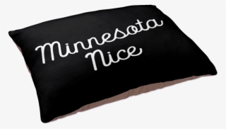 Minnesota Nice Script Pet Bed In Black And White Side - Cushion