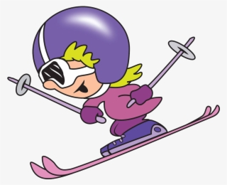 Alpine Skiing Clip Art A In Safety - Alpine Skiing Cartoon