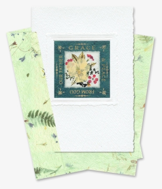 Green Square-framed Viola Scripture Card Image - Craft