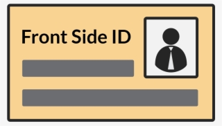Front Side Of National Id / Driver's License Or Personal - Traffic Sign