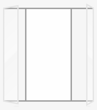 Single Door With Double Venting Sidelites - Monochrome