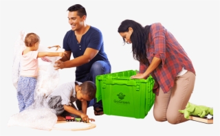Why Go Green Rental Moving Boxes Are Better Than Cardboard - Stock Photography