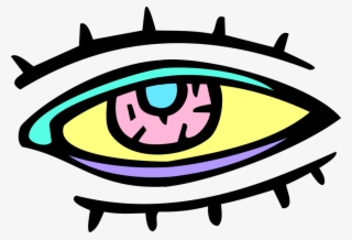 Vector Illustration Of Human Eye Provides Sight