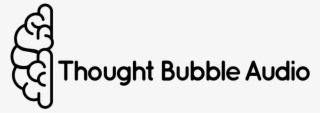 Thought Bubble Logo Horizontal Black - Monochrome
