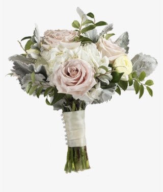 Classic Bouquet With Hydrangeas, Quicksand Roses, Ranunculus, - Garden Roses