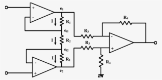 Instrumentation Amplifier - Gain Of The Three Op Amp Instrumentation Amplifier