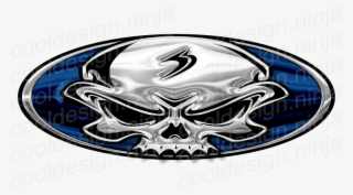 Chrome Skull Peterbilt Emblem Skin 3-pack - Emblem
