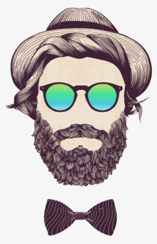 Bearded Illustration Royalty-free Hipster Stock Man - Hipster Long Beard Art