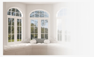 Bay Windows - Fototapeten Fenster Garten
