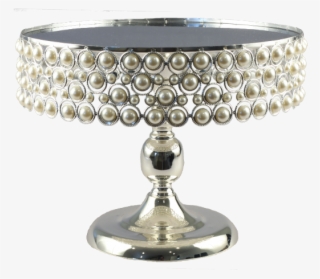 Silver Pearl Cake Stand - 15 Inch Gold Cake Stand