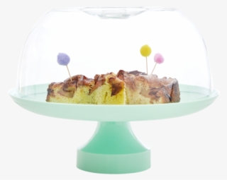 Melamine Cake Stand In Pastel Green With Dome By Rice - Plastik Kagefad Med Låg