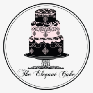 Cropped Leann Logo Cake Black E14622438434601 - Wedding Cake