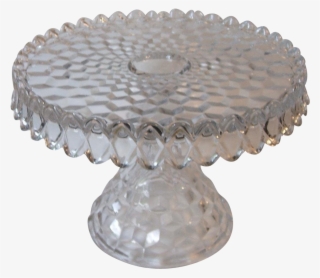Fostoria American Round Cake Stand Salver 063 With - Coffee Table
